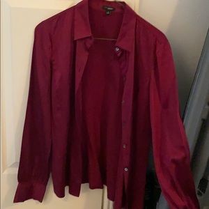 Ann Taylor silk blend blouse